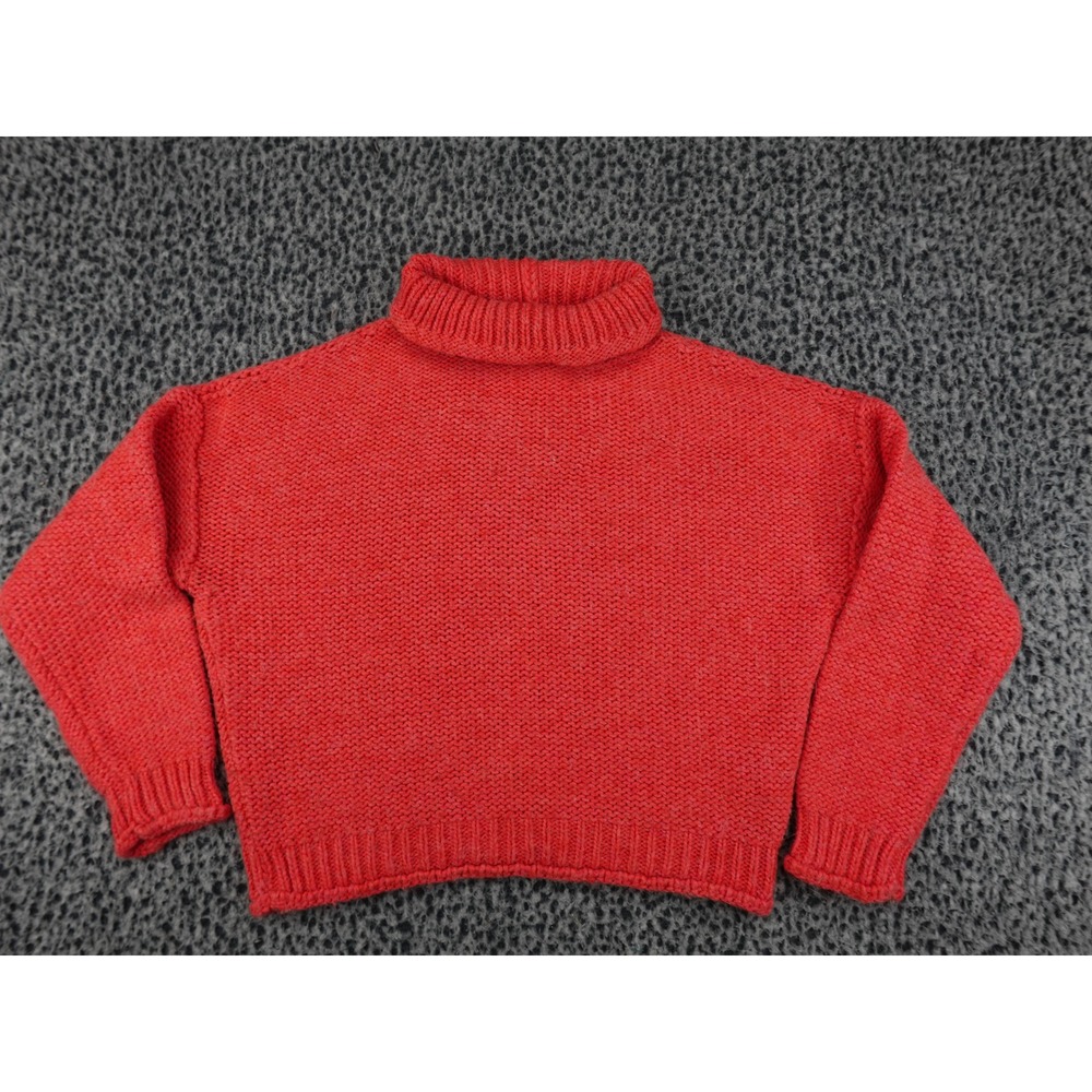 Anthropologie Turtleneck Sweater Womens XS Red‎ Wool Alpaca Blend Knit Italy